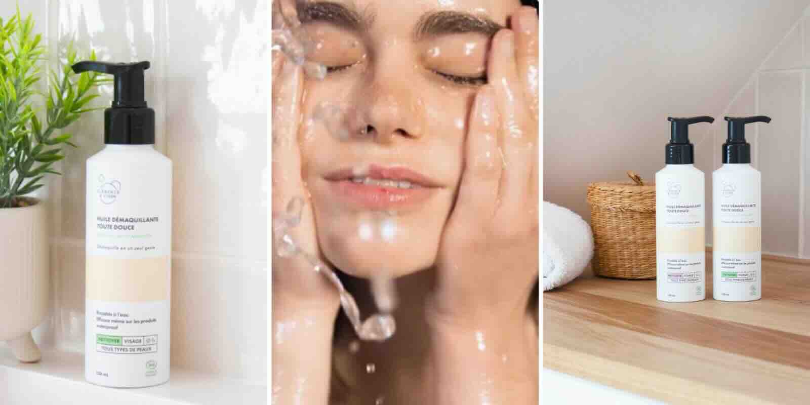 Bio Gesichtsreinigungsöl Ultra Soft Mandel Clémence & Vivien – sanfte Make-up Entfernung für Gesicht und Augen, natürliche Reinigung Made in France